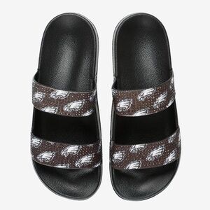Philadelphia Eagles Womens Double Strap Shimmer Sandal